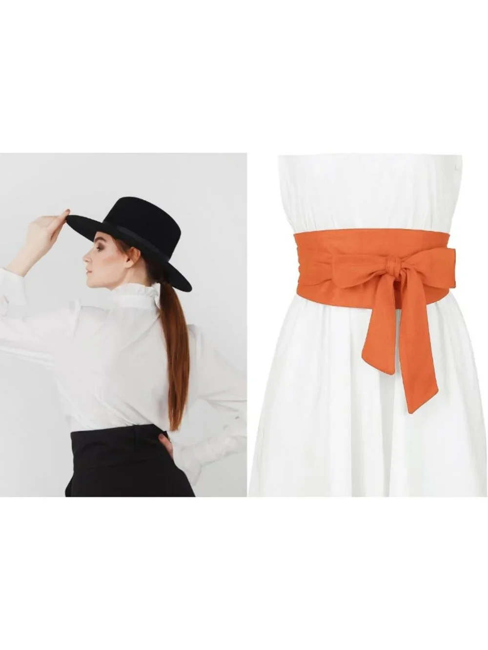 Plus Size Obi Belt with Bowknot - Self Tie Wide Sash for Dresses & Outfits